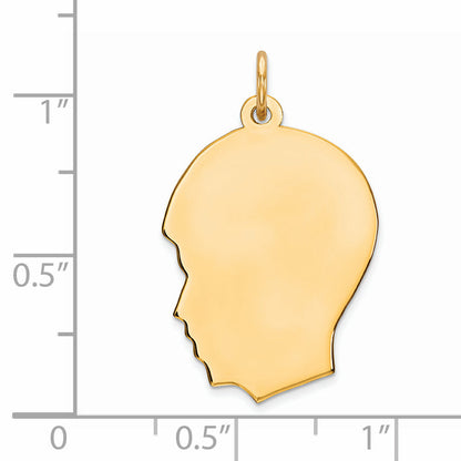 Ss/Gold Plated Sterling Silver Gp Engraveable Boy Polished Disc Charm