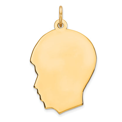 Ss/Gold Plated Sterling Silver Gp Engraveable Boy Polished Disc Charm