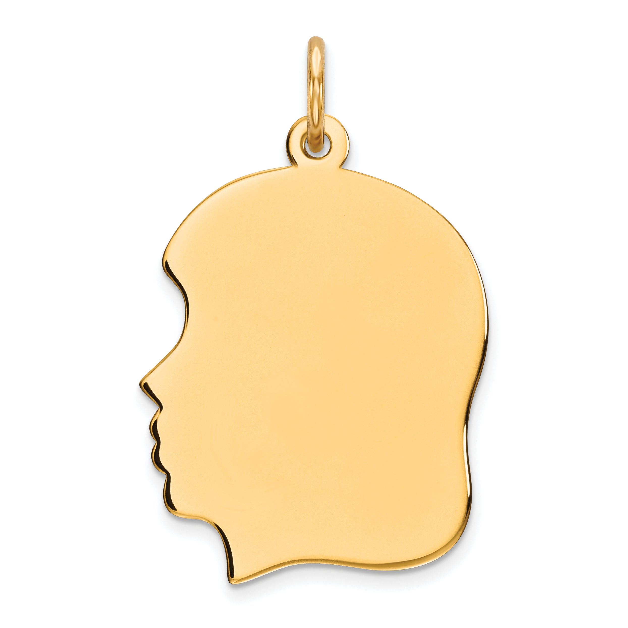 Ss/Gold Plated Sterling Silver Gp Engraveable Girl Polished Disc Charm