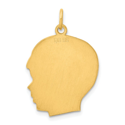 Ss/Gold Plated Sterling Silver Gp Engraveable Boy Polished Disc Charm