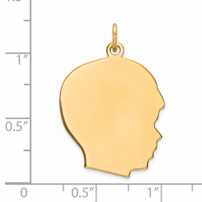 Ss/Gold Plated Sterling Silver Gp Engraveable Boy Polished Disc Charm