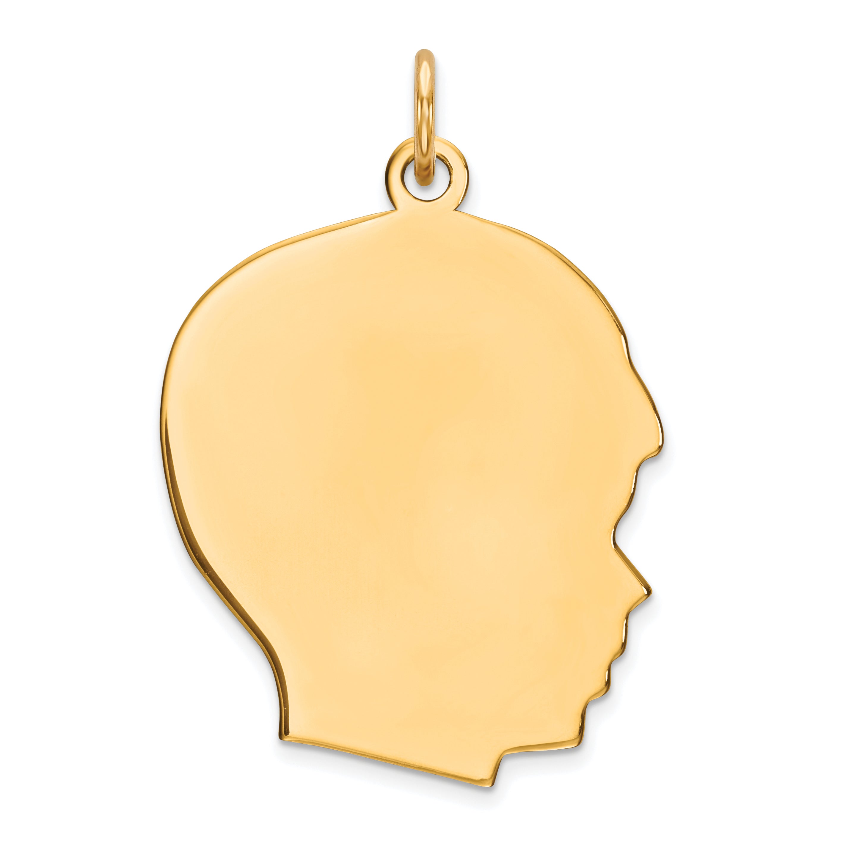 Ss/Gold Plated Sterling Silver Gp Engraveable Boy Polished Disc Charm
