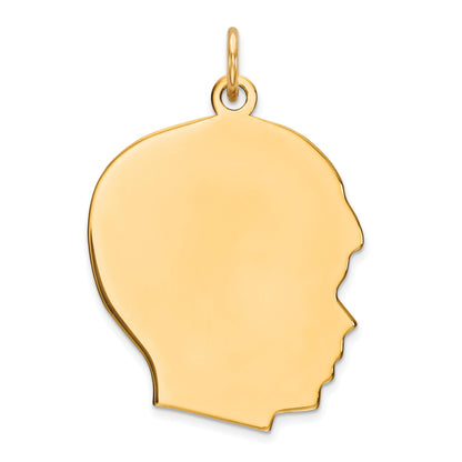 Ss/Gold Plated Sterling Silver Gp Engraveable Boy Polished Disc Charm