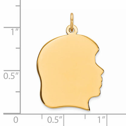 Ss/Gold Plated Sterling Silver Gp Engraveable Girl Polished Disc Charm