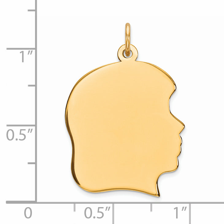 Ss/Gold Plated Sterling Silver Gp Engraveable Girl Polished Disc Charm