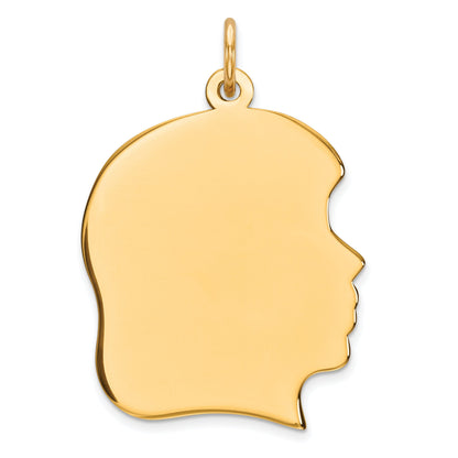 Ss/Gold Plated Sterling Silver Gp Engraveable Girl Polished Disc Charm