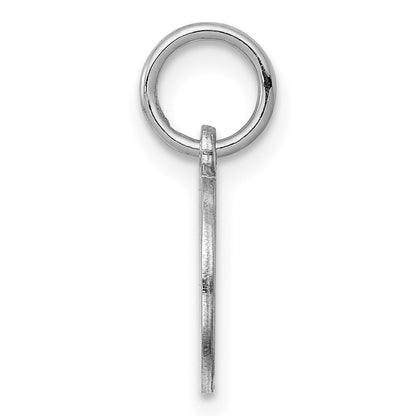 Sterling Silver Ss Rh-Plt Engraveable Round Polished Front/Satin Back Disc Charm