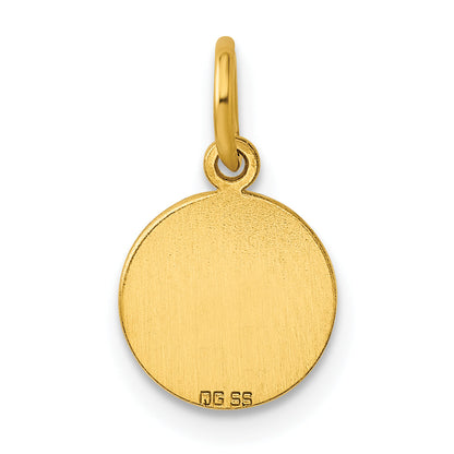 Ss/Gold Plated Sterling Silver Gp Engraveable Round Polished Disc Charm