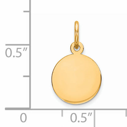Ss/Gold Plated Sterling Silver Gp Engraveable Round Polished Disc Charm