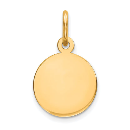 Ss/Gold Plated Sterling Silver Gp Engraveable Round Polished Disc Charm