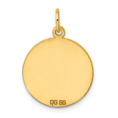Ss/Gold Plated Sterling Silver Gp Engraveable Round Polished Disc Charm
