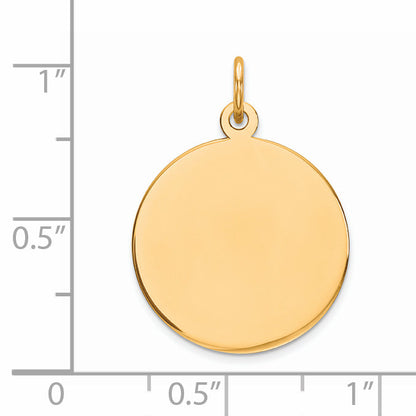 Ss/Gold Plated Sterling Silver Gp Engraveable Round Polished Disc Charm