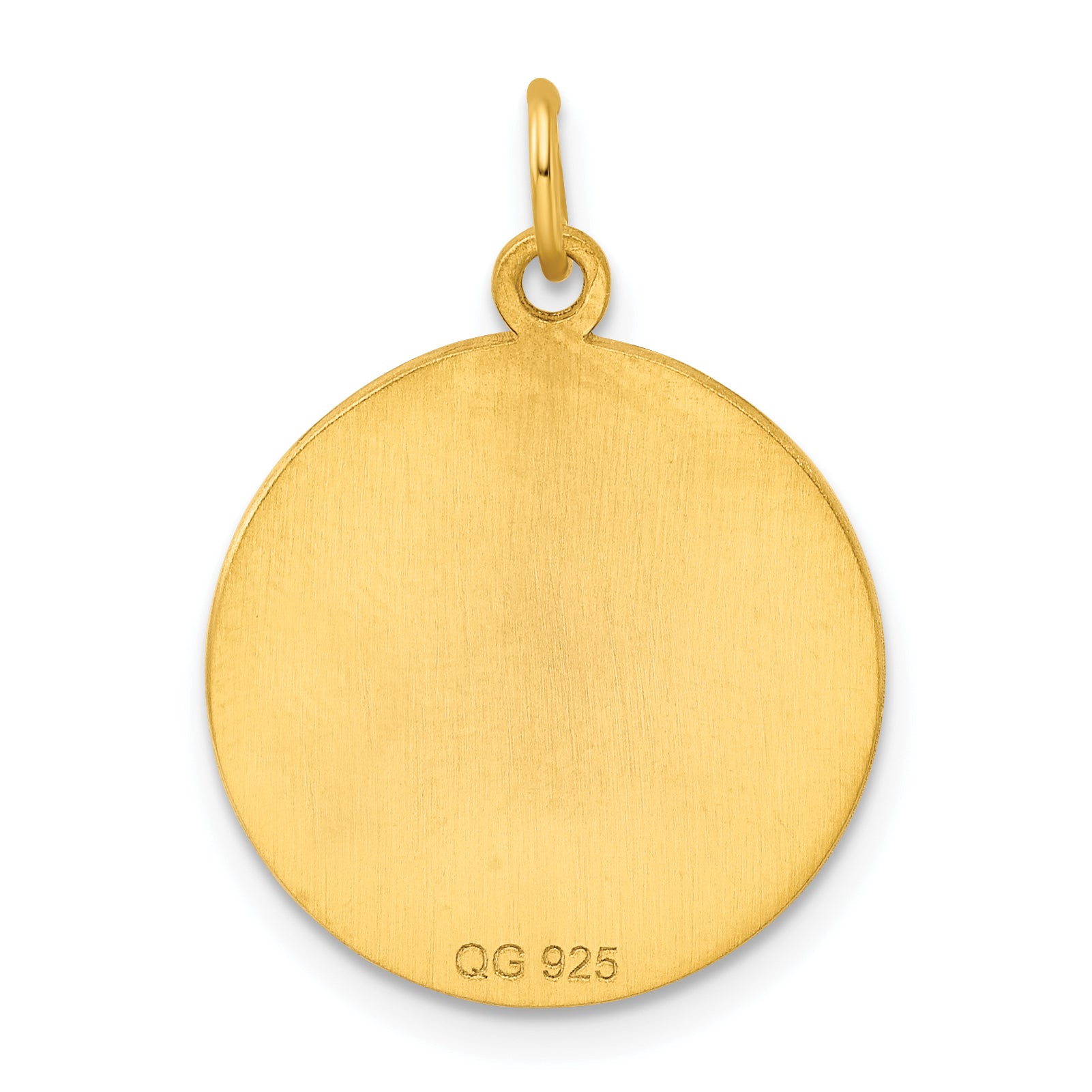 Ss/Gold Plated Sterling Silver Gp Engraveable Round Polished Disc Charm