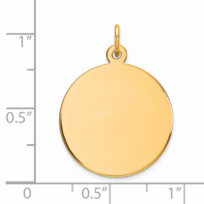 Ss/Gold Plated Sterling Silver Gp Engraveable Round Polished Disc Charm