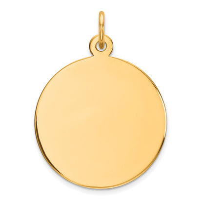Ss/Gold Plated Sterling Silver Gp Engraveable Round Polished Disc Charm
