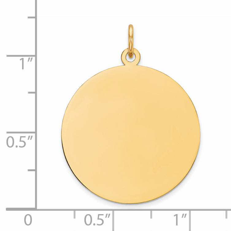 Ss/Gold Plated Sterling Silver Gp Engraveable Round Polished Disc Charm