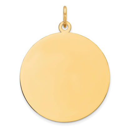 Ss/Gold Plated Sterling Silver Gp Engraveable Round Polished Disc Charm