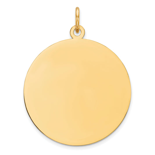 Ss/Gold Plated Sterling Silver Gp Engraveable Round Polished Disc Charm