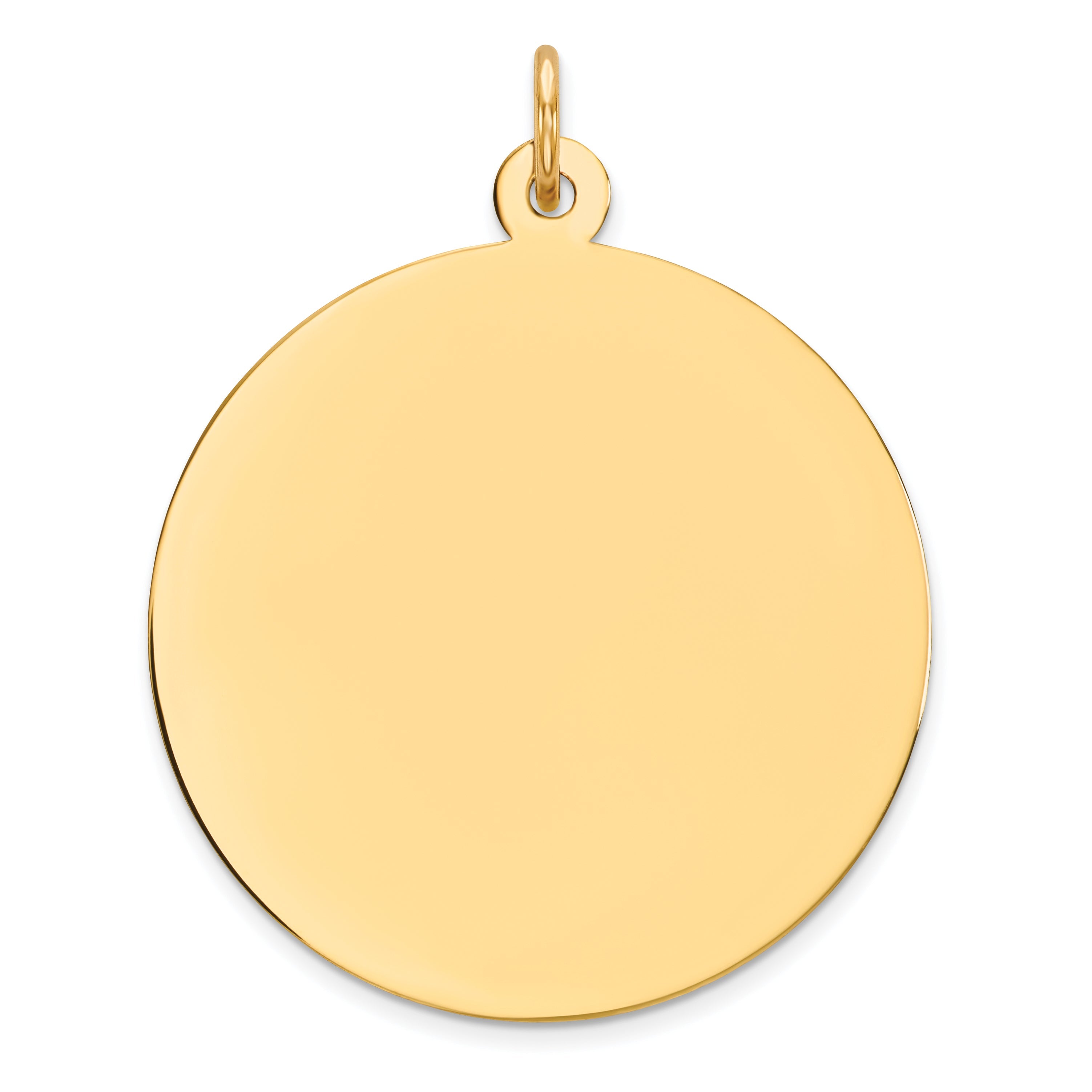 Ss/Gold Plated Sterling Silver Gp Engraveable Round Polished Disc Charm