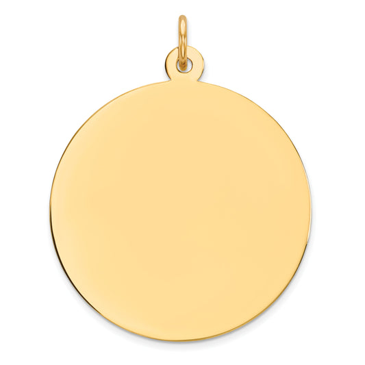 Ss/Gold Plated Sterling Silver Gp Engraveable Round Polished Disc Charm