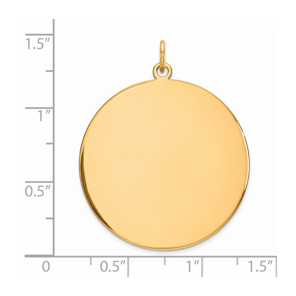 Ss/Gold Plated Sterling Silver Gp Engraveable Round Polished Disc Charm