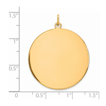 Ss/Gold Plated Sterling Silver Gp Engraveable Round Polished Disc Charm