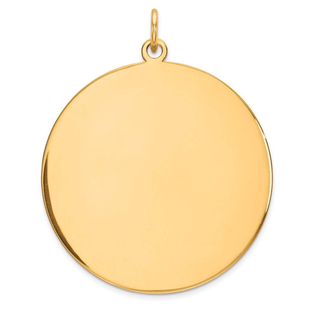 Ss/Gold Plated Sterling Silver Gp Engraveable Round Polished Disc Charm