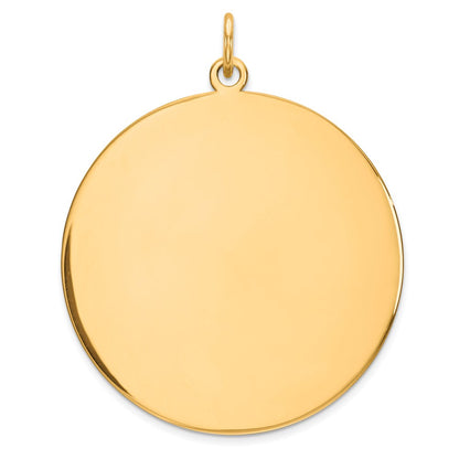Ss/Gold Plated Sterling Silver Gp Engraveable Round Polished Disc Charm