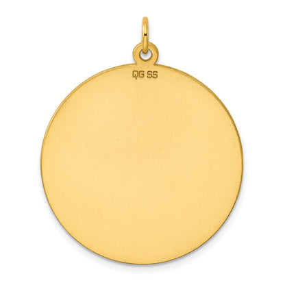 Ss/Gold Plated Sterling Silver Gp Engraveable Round Polished Disc Charm