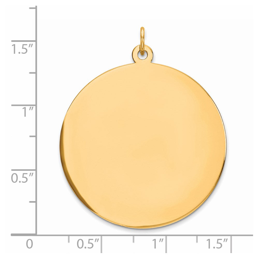 Ss/Gold Plated Sterling Silver Gp Engraveable Round Polished Disc Charm