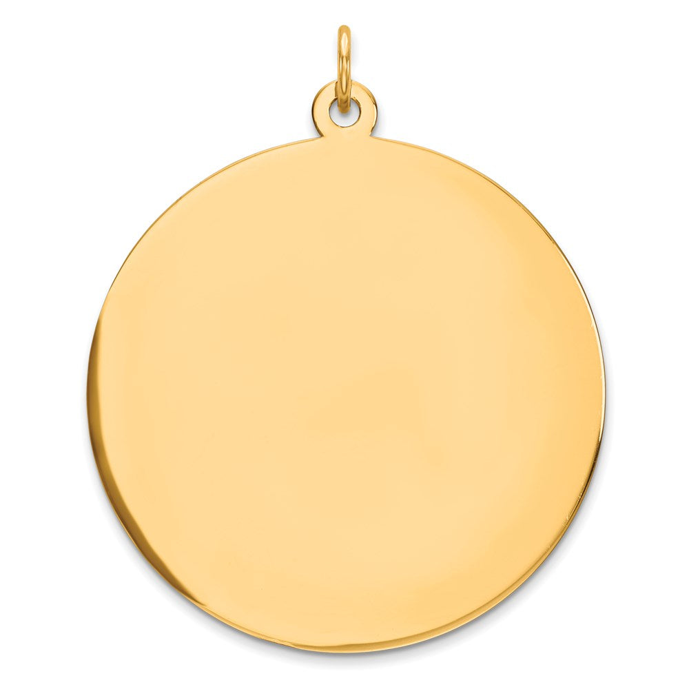 Ss/Gold Plated Sterling Silver Gp Engraveable Round Polished Disc Charm