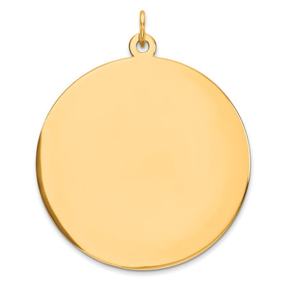 Ss/Gold Plated Sterling Silver Gp Engraveable Round Polished Disc Charm