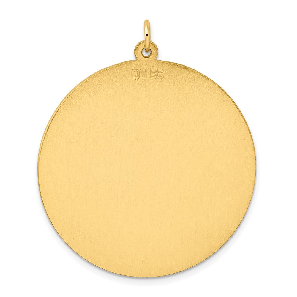 Ss/Gold Plated Sterling Silver Gp Engraveable Round Polished Disc Charm
