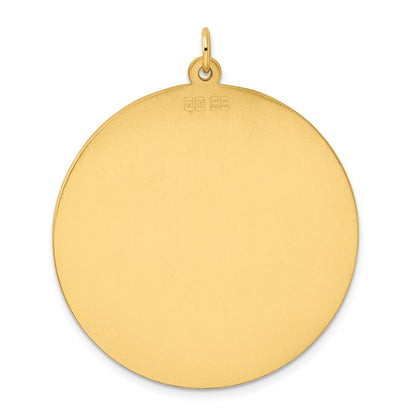 Ss/Gold Plated Sterling Silver Gp Engraveable Round Polished Disc Charm