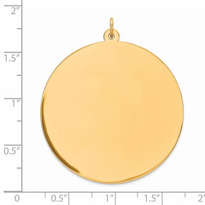 Ss/Gold Plated Sterling Silver Gp Engraveable Round Polished Disc Charm