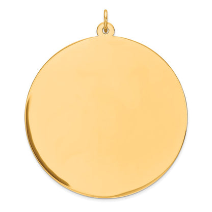 Ss/Gold Plated Sterling Silver Gp Engraveable Round Polished Disc Charm