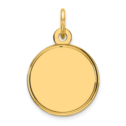 Ss/Gold Plated Sterling Silver Gp Engraveable Round Polished Disc Charm