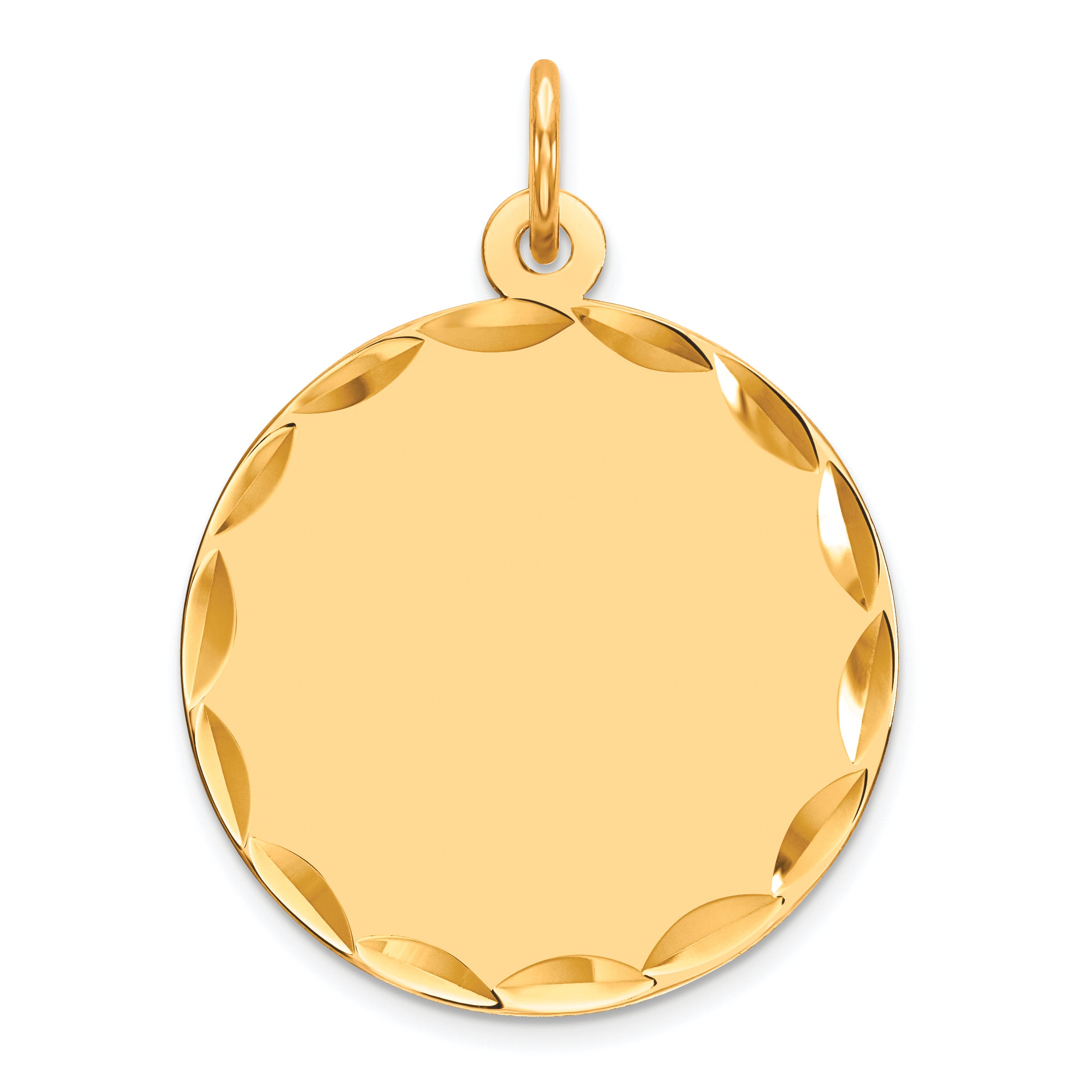 Ss/Gold Plated Sterling Silver Gp Engraveable Round Polished Disc Charm