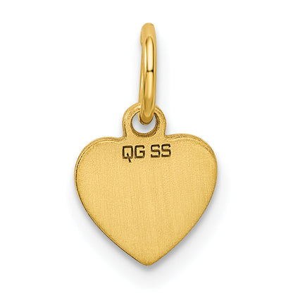 Ss/Gold Plated Sterling Silver Gp Engraveable Heart Polished Disc Charm