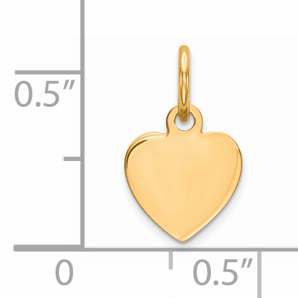 Ss/Gold Plated Sterling Silver Gp Engraveable Heart Polished Disc Charm