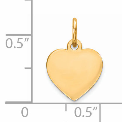 Ss/Gold Plated Sterling Silver Gp Engraveable Heart Polished Disc Charm