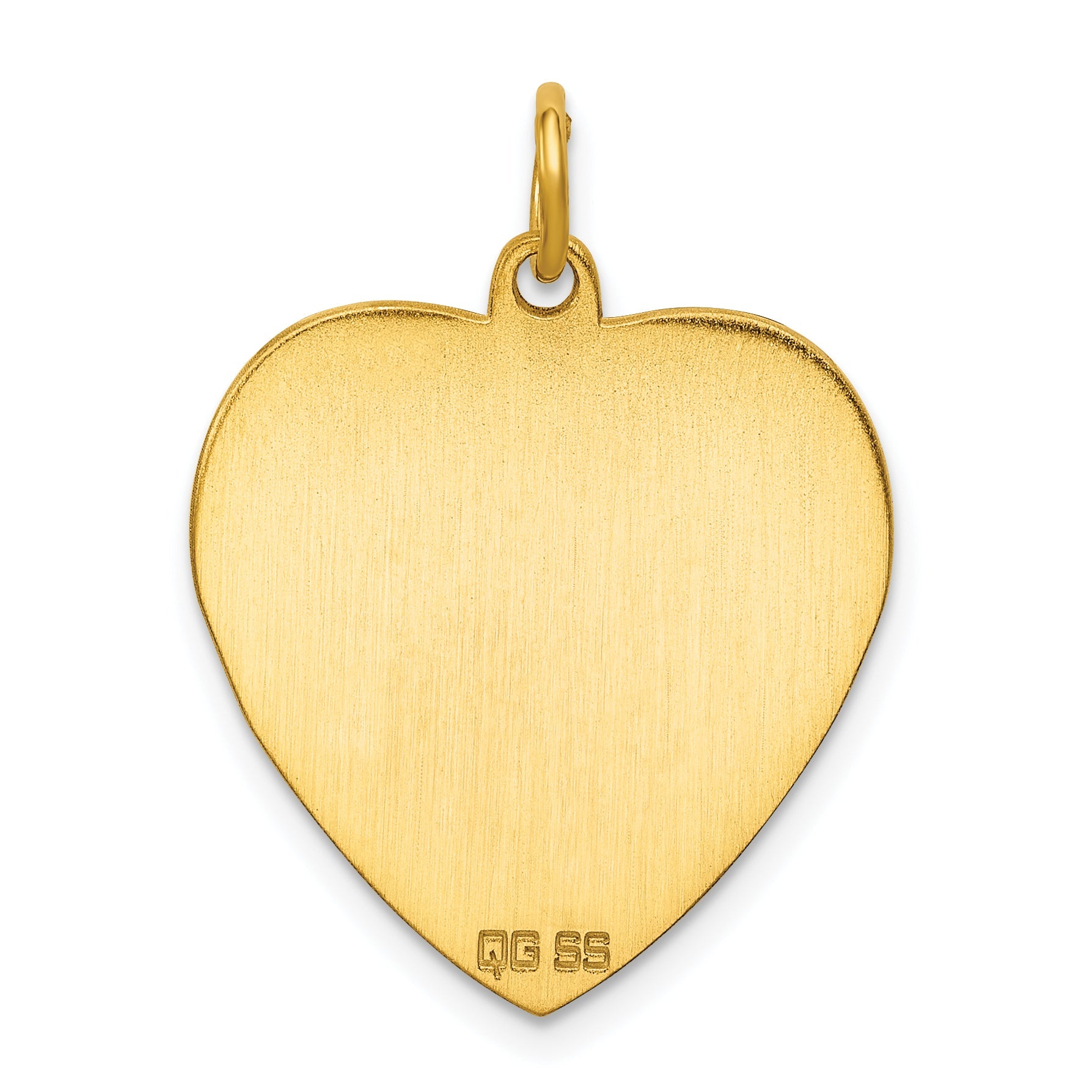 Ss/Gold Plated Sterling Silver Gp Engraveable Heart Polished Disc Charm
