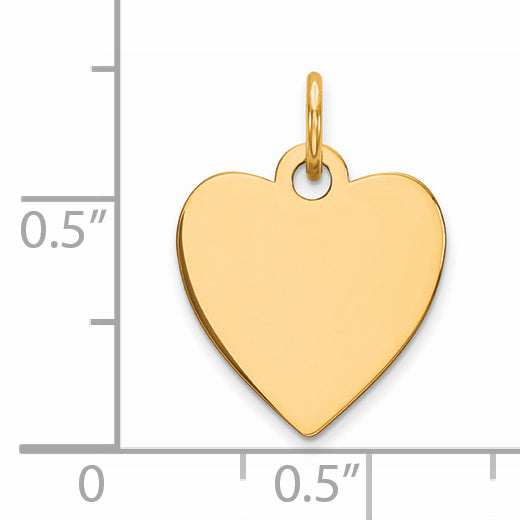Ss/Gold Plated Sterling Silver Gp Engraveable Heart Polished Disc Charm