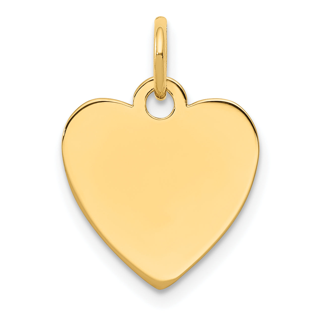 Ss/Gold Plated Sterling Silver Gp Engraveable Heart Polished Disc Charm