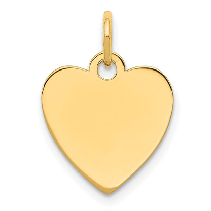 Ss/Gold Plated Sterling Silver Gp Engraveable Heart Polished Disc Charm