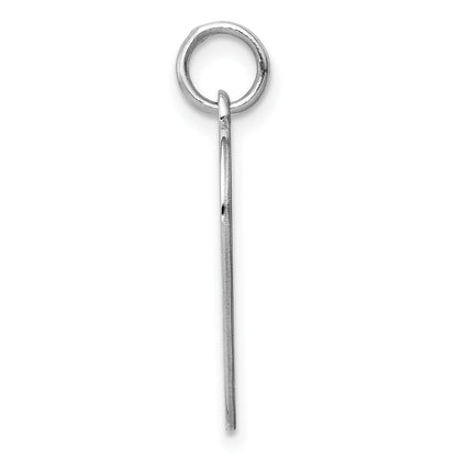 Sterling Silver Rhod-Plated Eng. Heart Polish Front/Satin Back Disc Charm