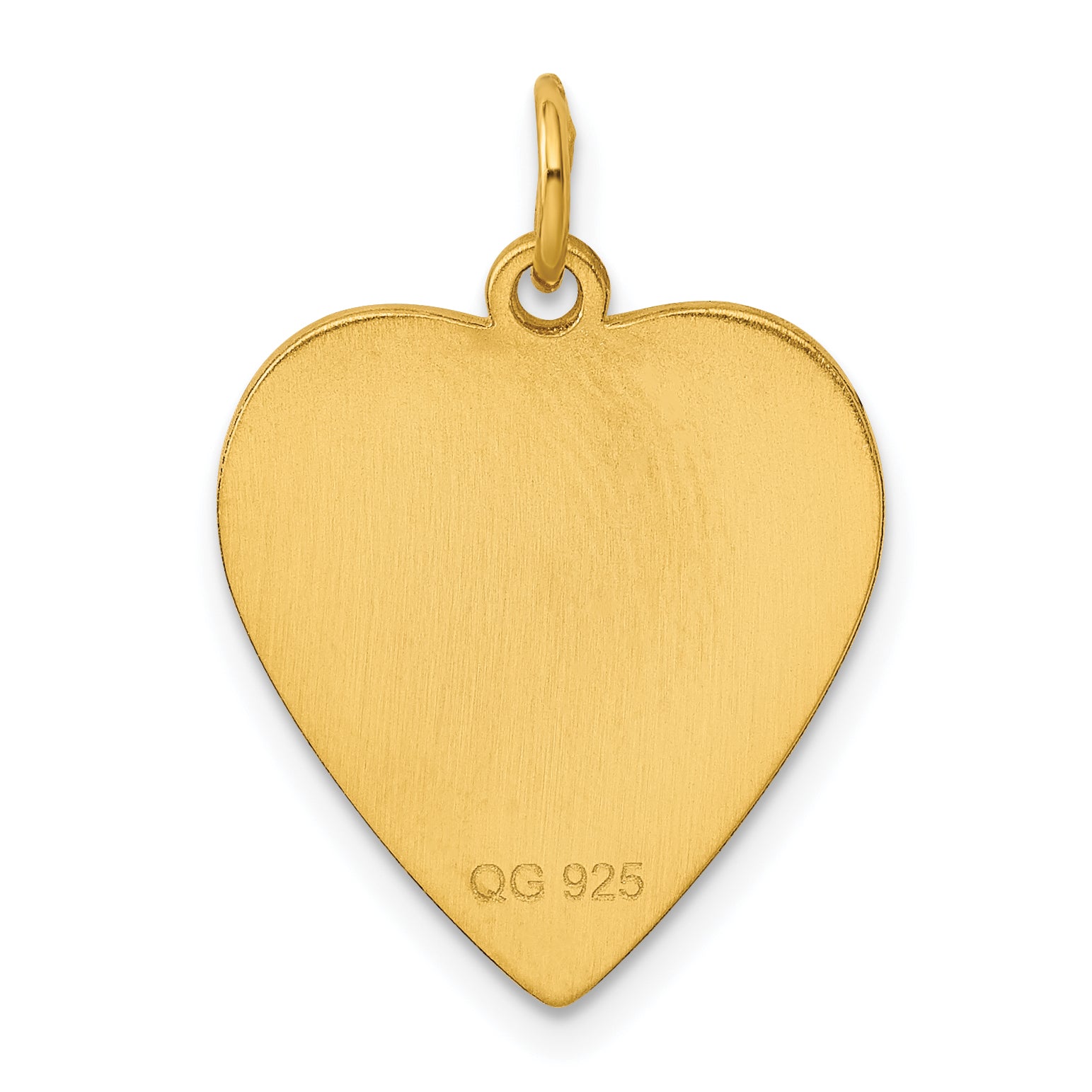Ss/Gold Plated Sterling Silver Gp Engraveable Heart Polished Disc Charm