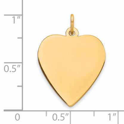 Ss/Gold Plated Sterling Silver Gp Engraveable Heart Polished Disc Charm