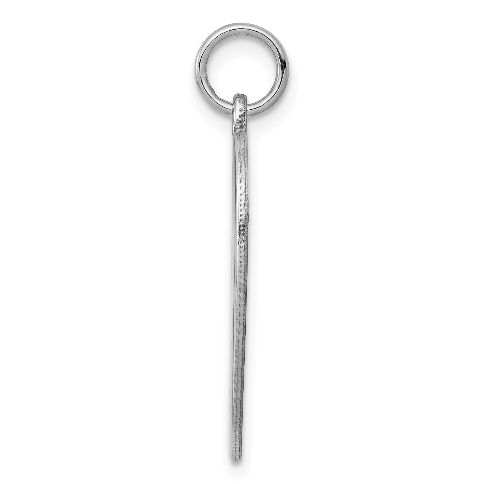 Ss/Rose Plated Sterling Silver Rg Eng. Heart Polish Front/Satin Back Disc Charm