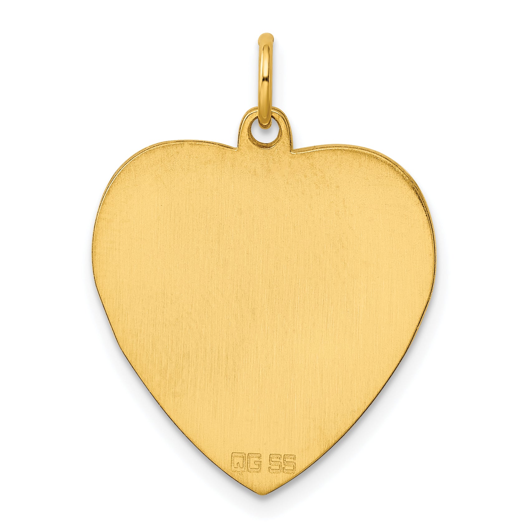 Ss/Gold Plated Sterling Silver Gp Engraveable Heart Polished Disc Charm